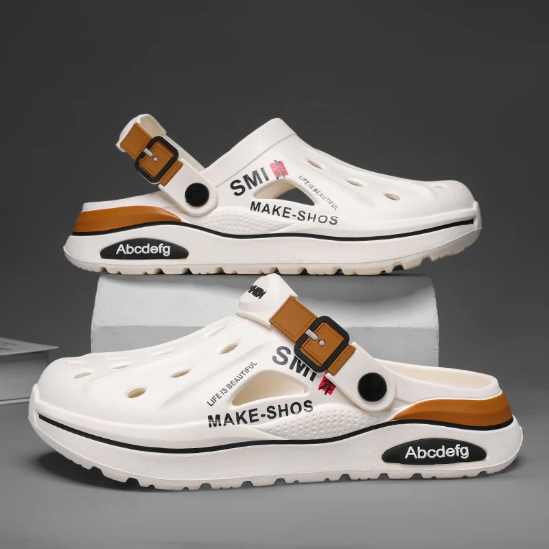 קבקבי גברים נעלי חוף סולייה עבה, למניעת החלקה, קלאסיות