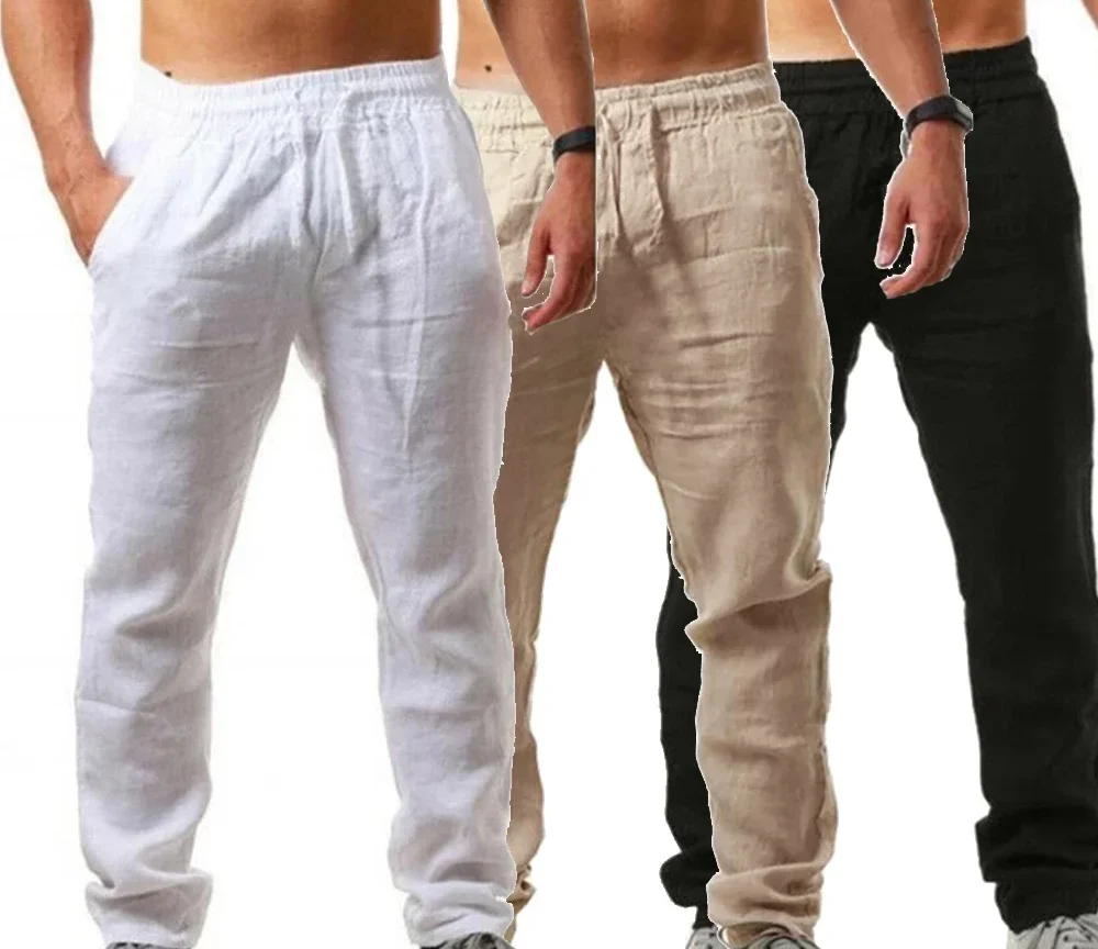 מכנסיי גברים קלים לקיץ, נושמים ואיכותיים