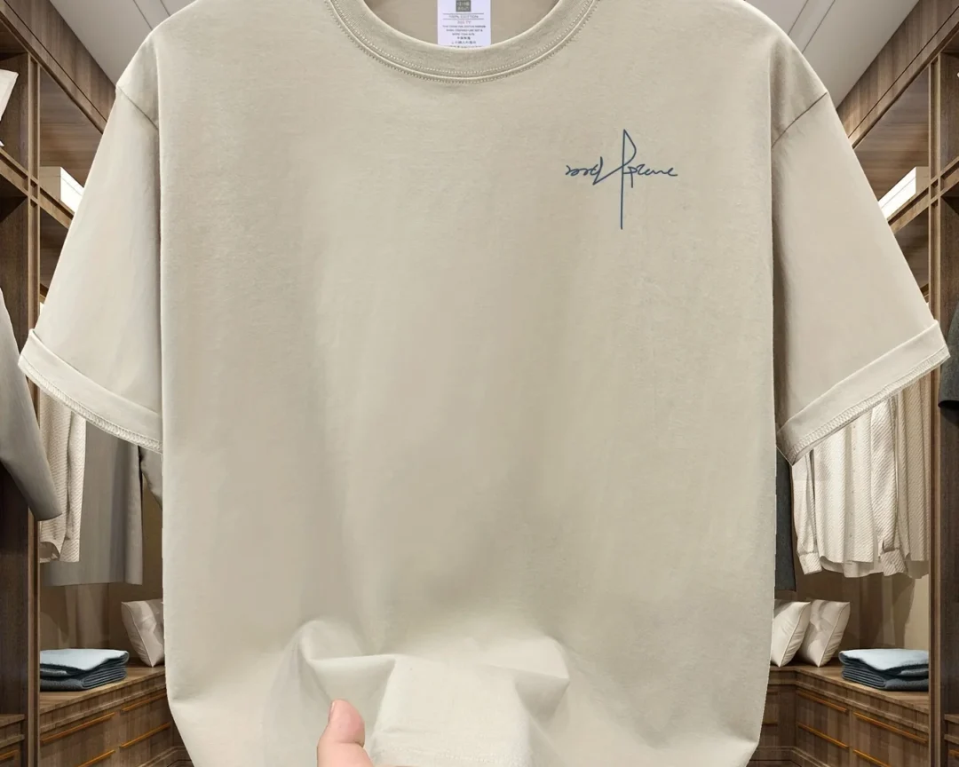 חולצת קיץ לגברים מבד 100% כותנה, ספורטיבית ומרווחת, במידה גדולה, נוחה, שרוול קצר