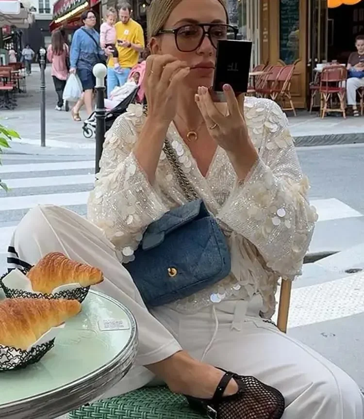 ג'קט קימונו נשים חדש לסתיו עם שרוולים ארוכים, V צוואר, נשי, מגניב, מעטפת