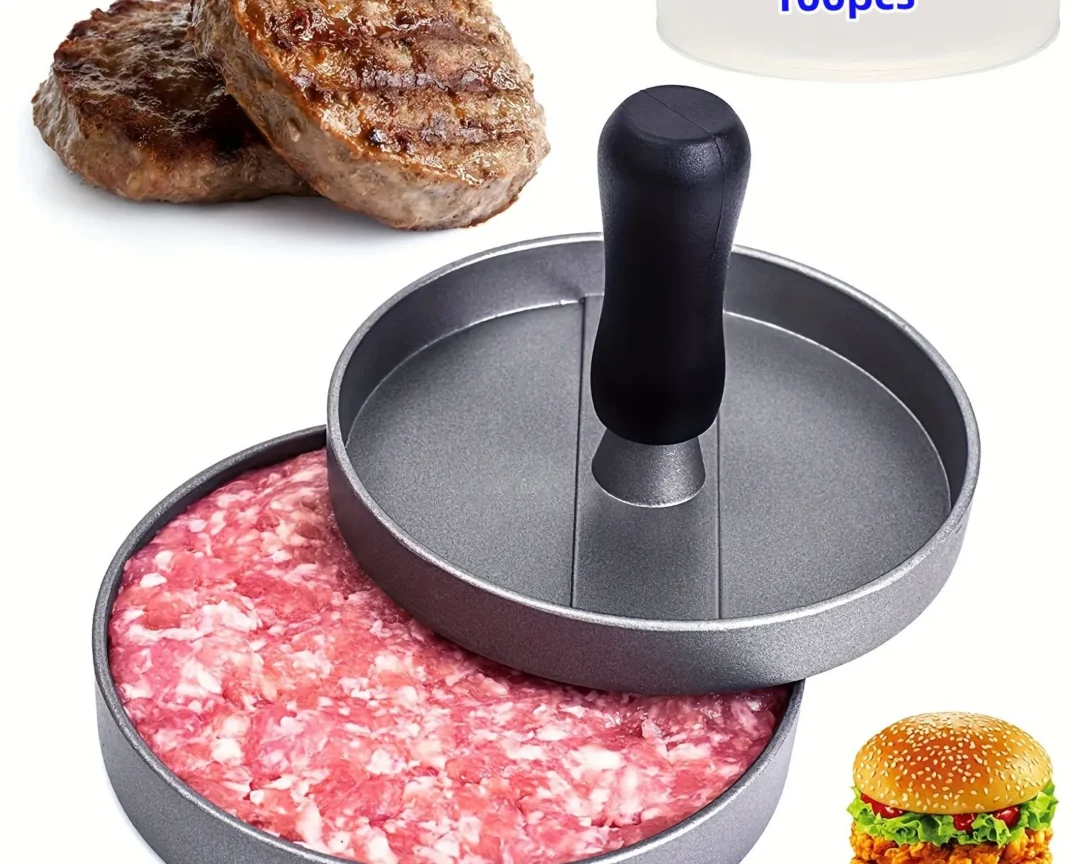 תבנית להכנת בורגר, פטיש בשר מעגלי למטבח, גריל וברביקיו