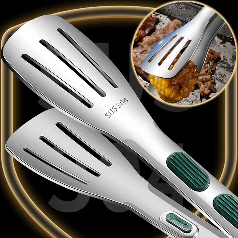 מלקחיי מזון מפלדת אל-חלד לברביקיו, בשר, סלט, לחם, גאדג'טים למטבח