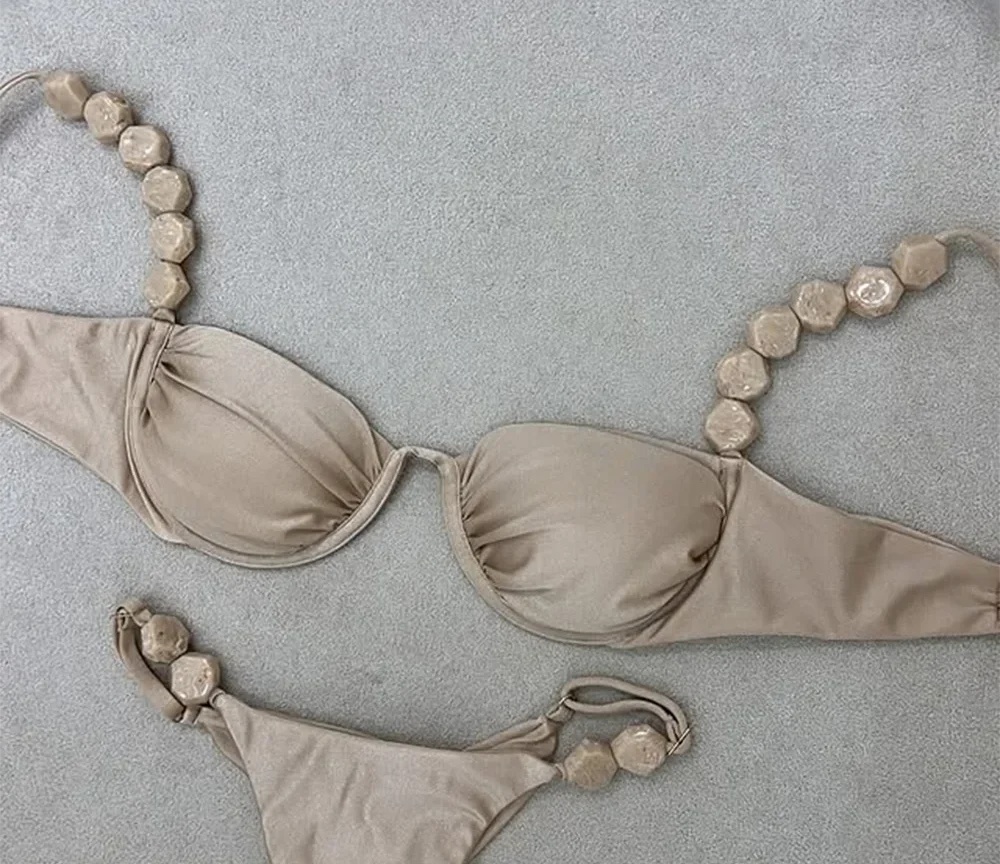 סט ביקיני סקסי 2025 בגזרה גבוהה זהב