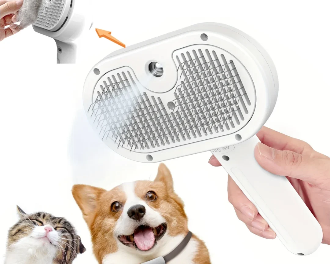 מברשת אדים לניקוי ועיצוב שיער לחיות מחמד