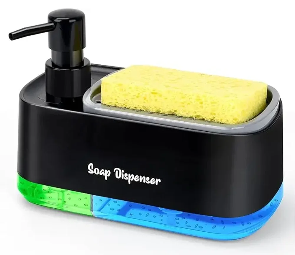 מנפק סבון עם משטח ספוג