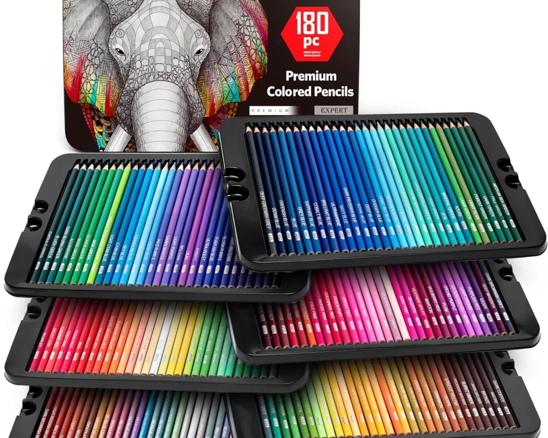180 צבעים, סט עפרונות צבעוניים מקצועיים לציור אמנותי, עפרון לא רעיל עם שמן לציור וצביעה