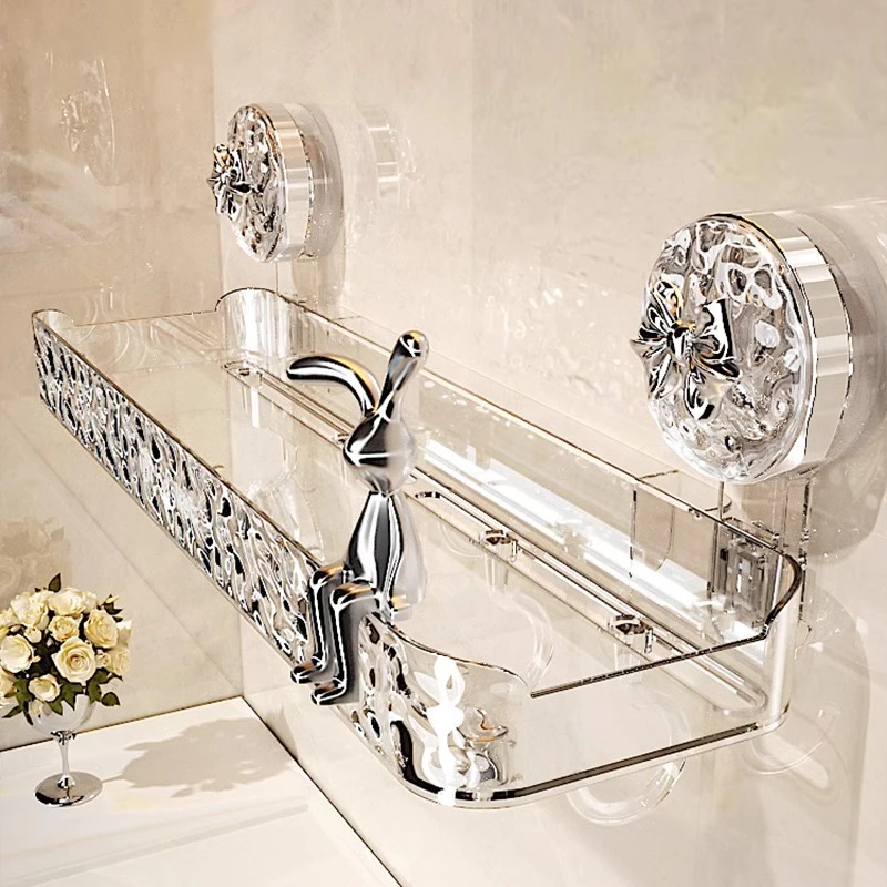 מדף אחסון דקורטיבי לחדר האמבטיה