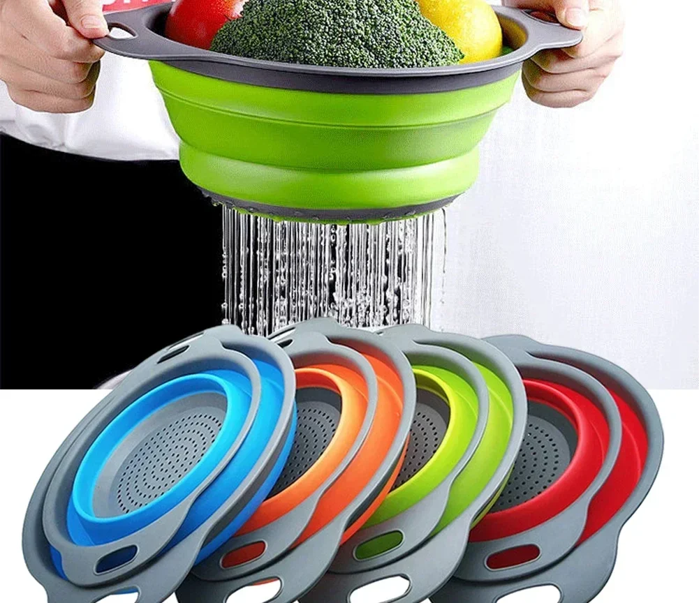 מסננת לשטיפת פירות וירקות מתקפלת