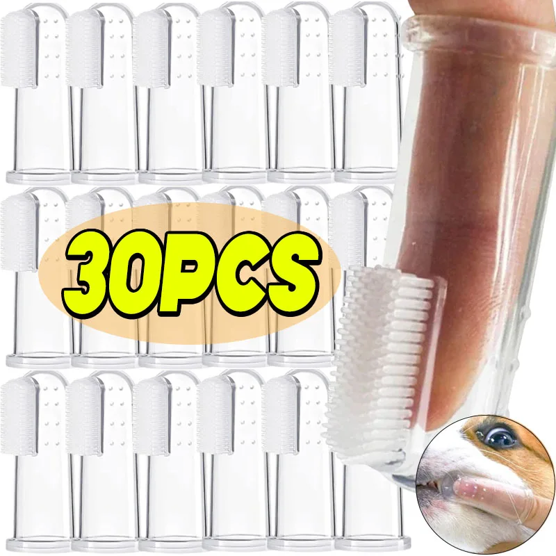 מברשת שיניים אצבע מסיליקון לכלבים וחתולים