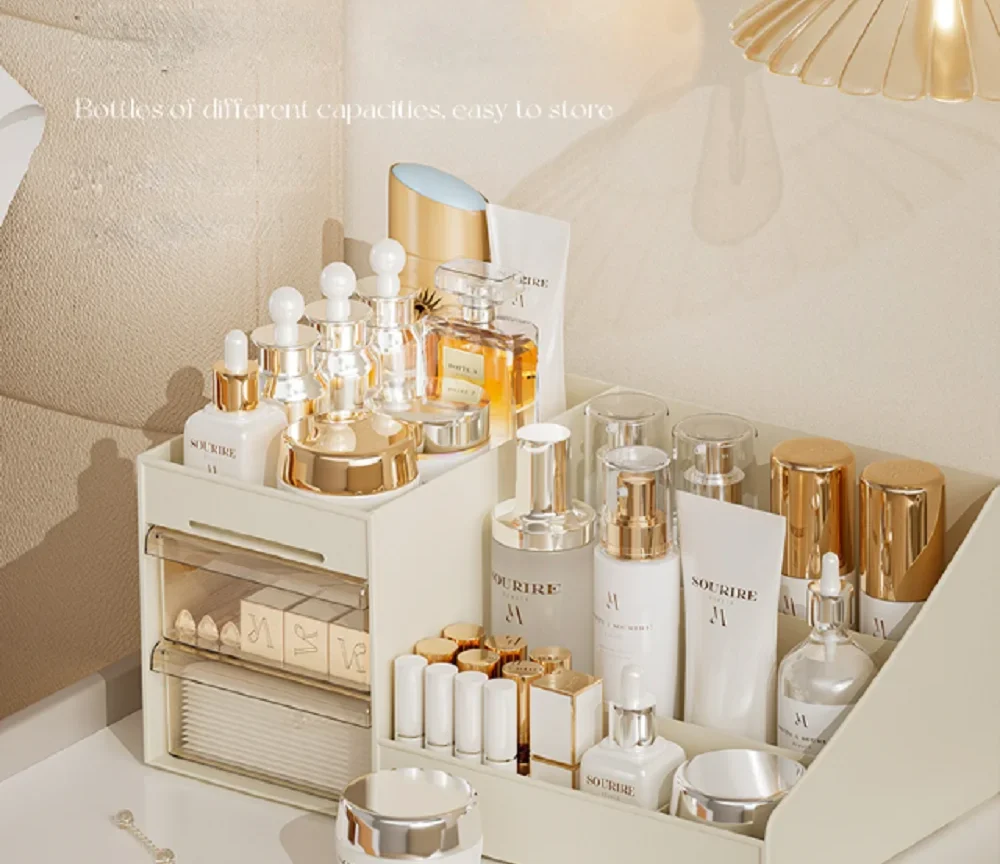 ארגונית אחסון לאיפור מרובת תאים