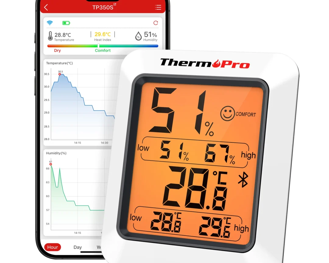 מד טמפרטורה ולחות אלחוטי