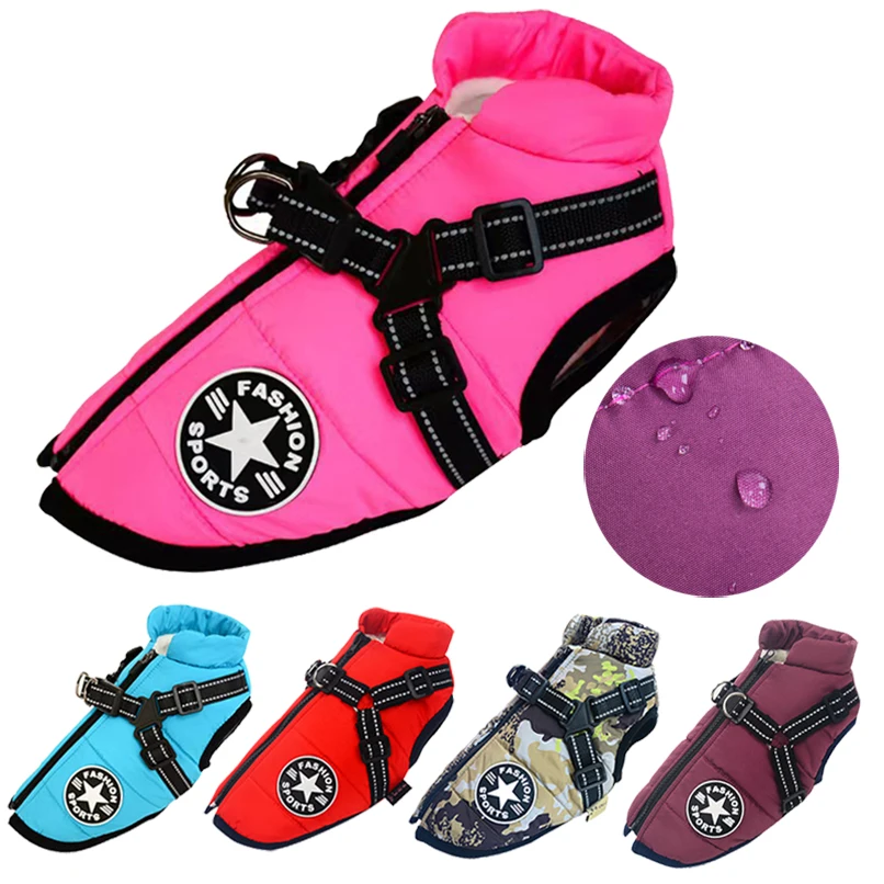 מעיל חורף מחזיר אור לכלבים וחתולים קטנים