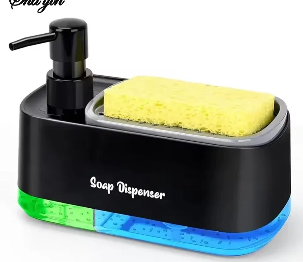 סבונייה עם משאבת סבון כפולה למטבח ולכיור